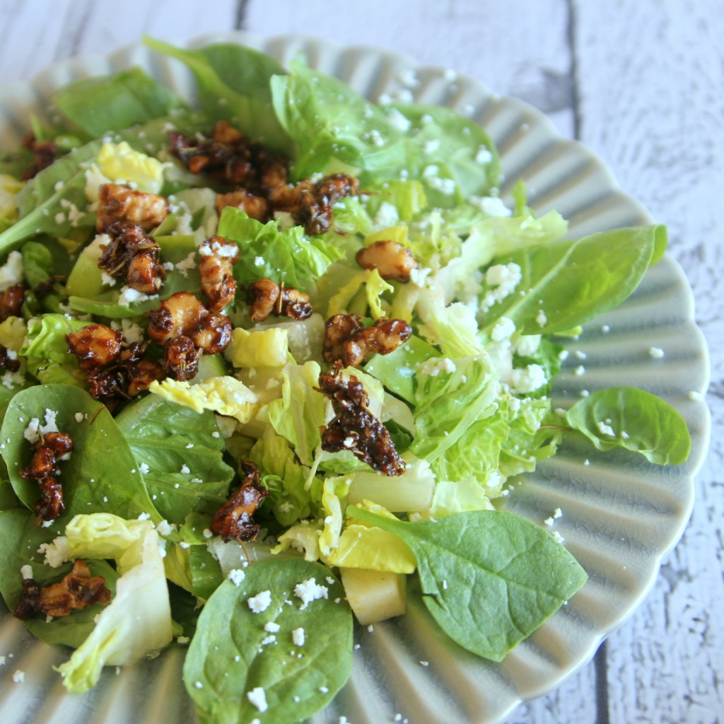 from good to gourmet rosemary candied walnut salad topper