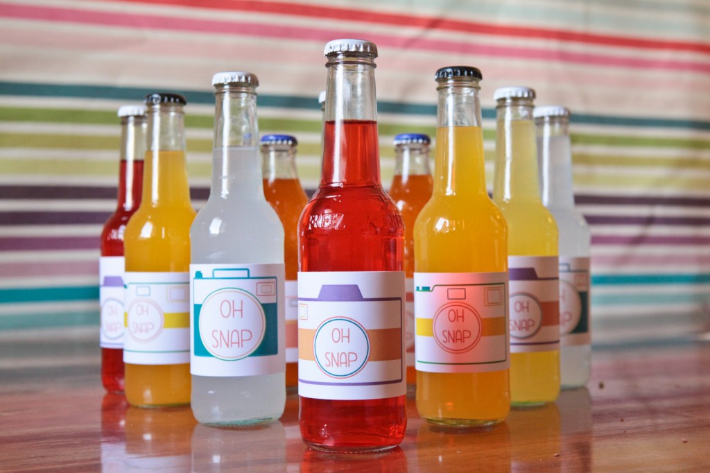camera party drinks with bottle wrappers