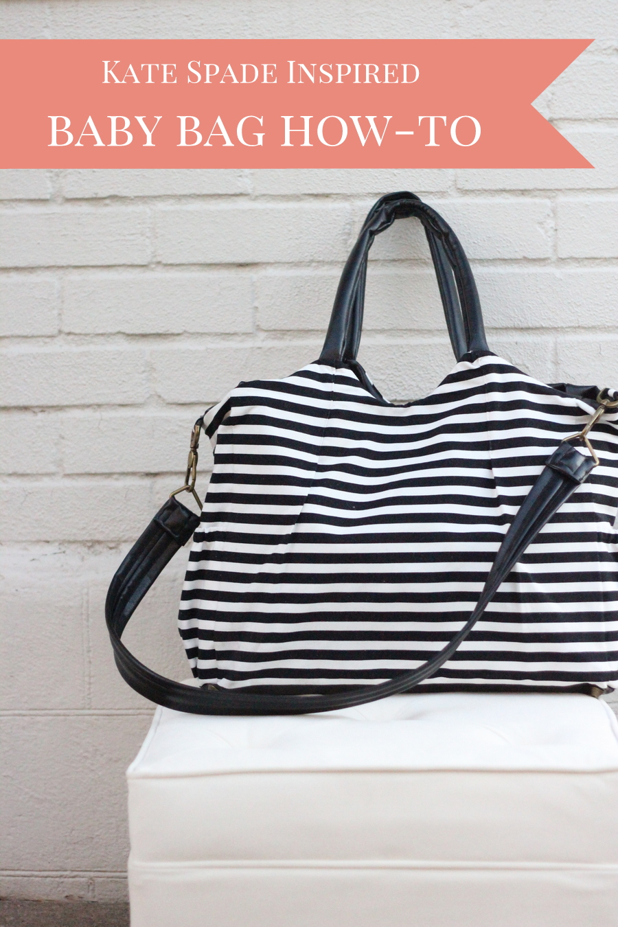 how to make a kate spade inspired diaper bag (with tons of pockets and extras, just like any good baby bag!)