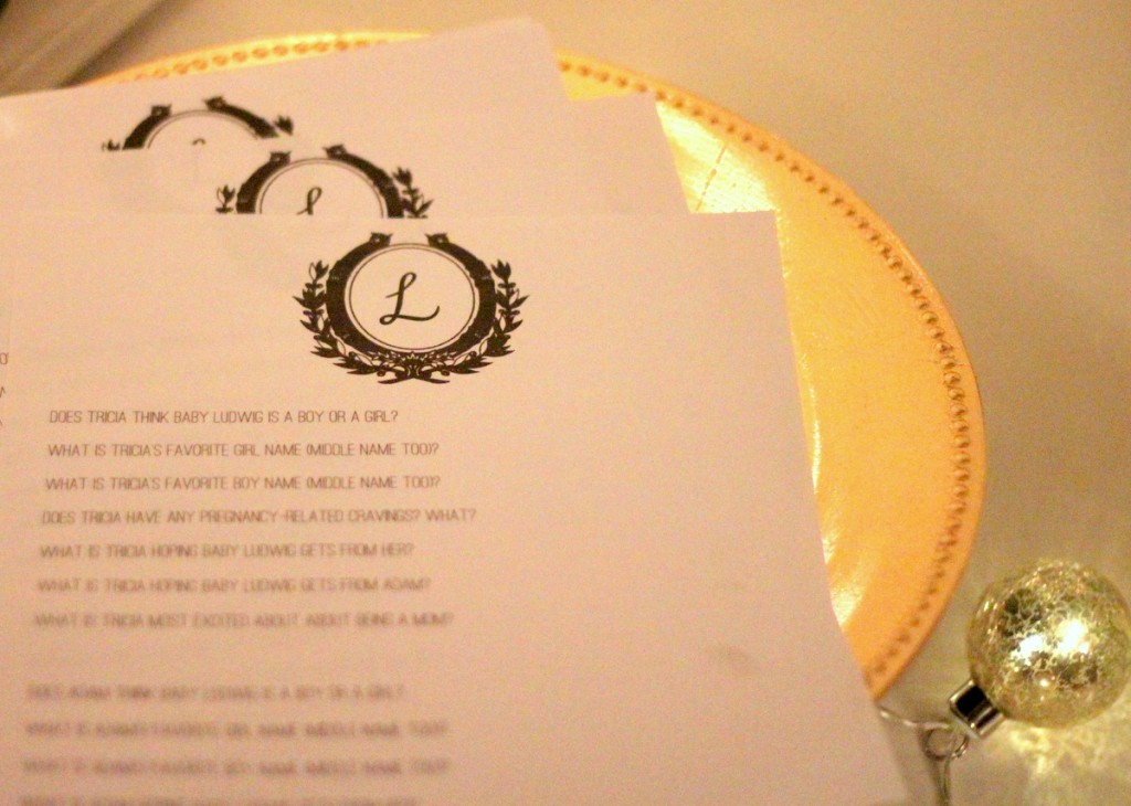 questionaire baby shower game