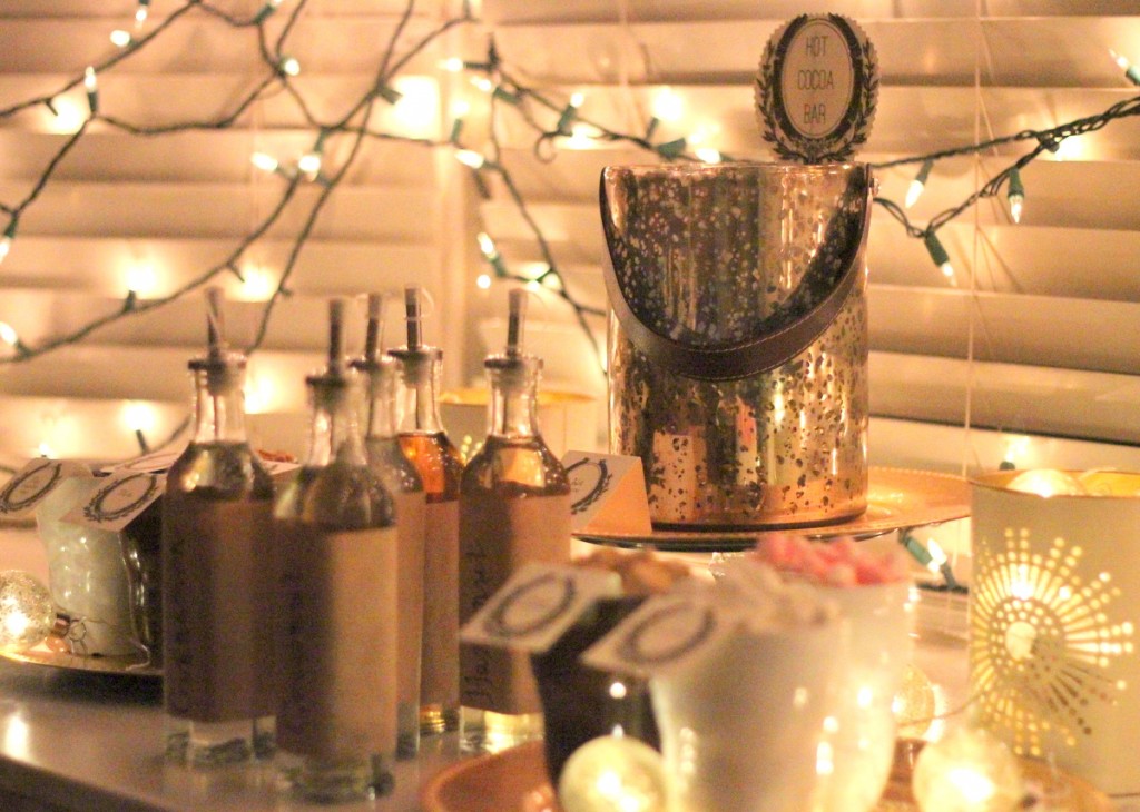 hot cocoa bar, chocolate themed baby shower