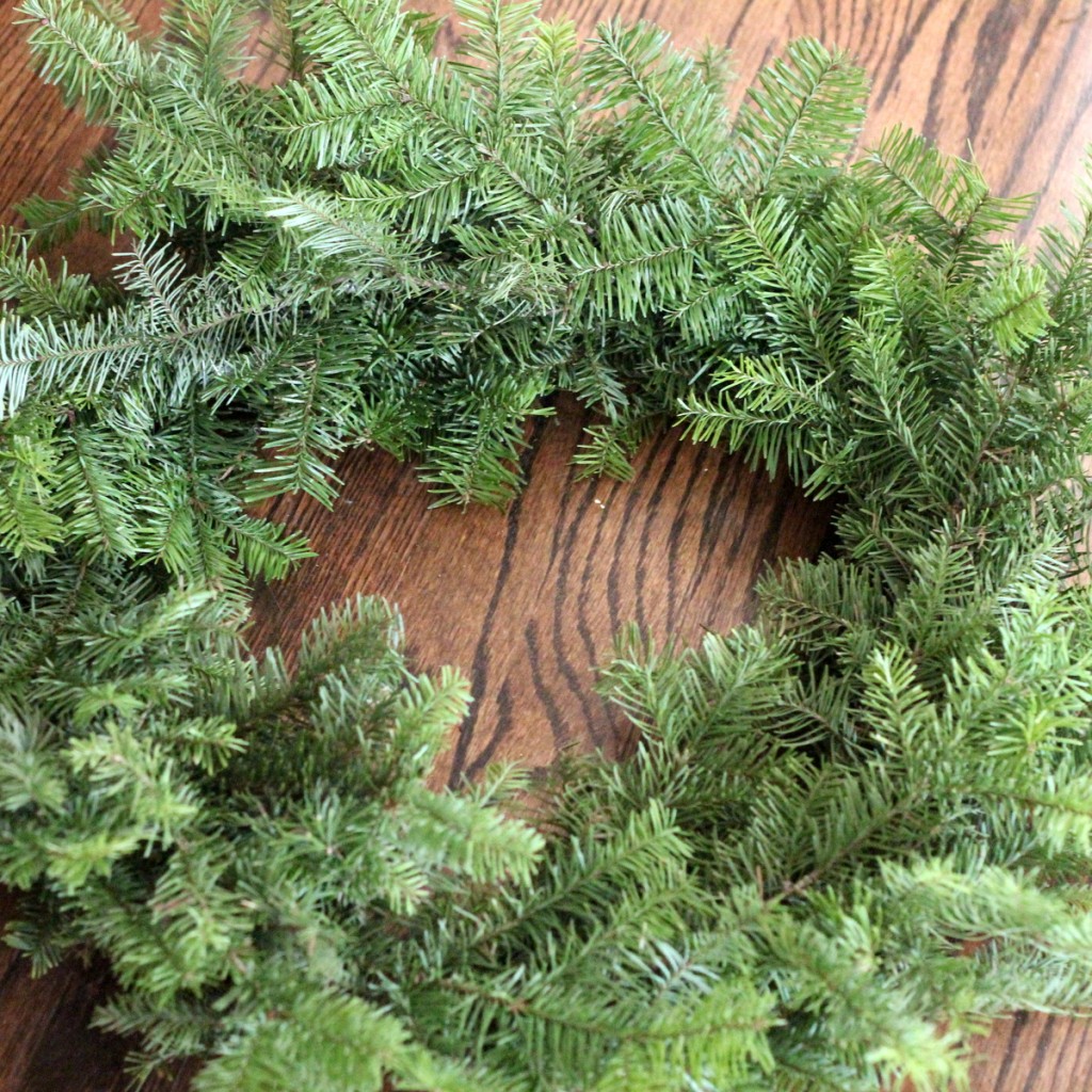 how to make a wreath using your leftover Christmas tree branches