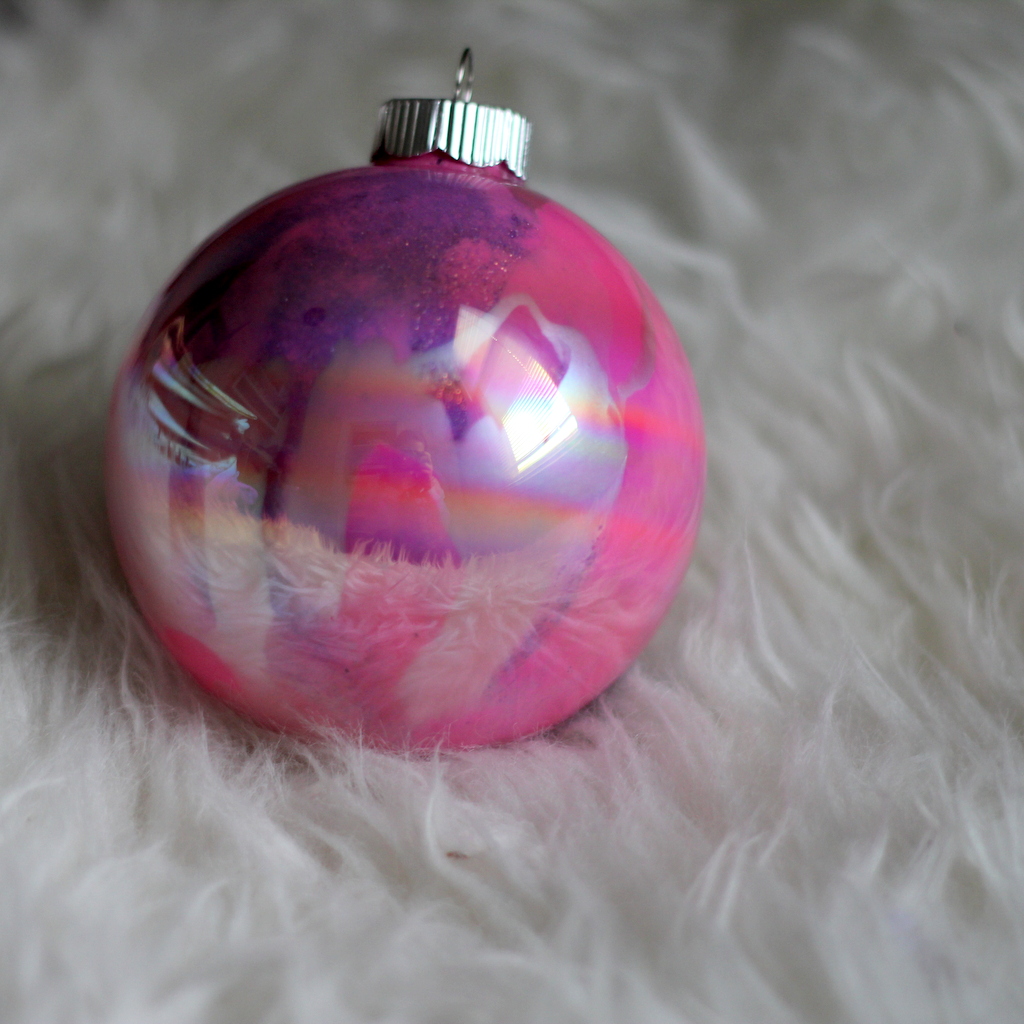 swirled paint ornament