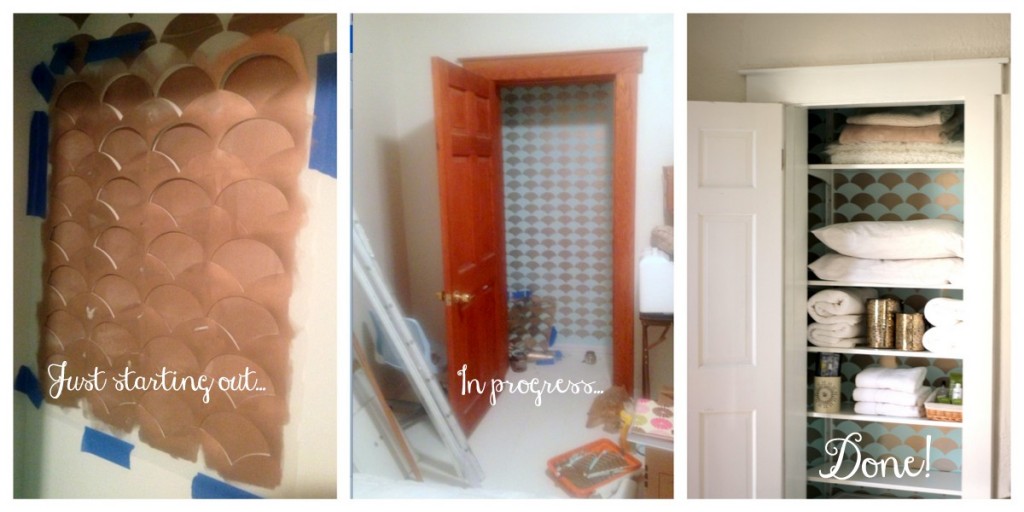 cutting edge stenciled guest closet