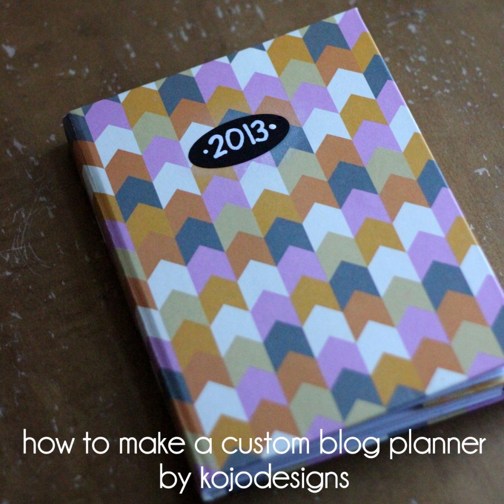 how to make a custom blog planner using an already existing journal or book