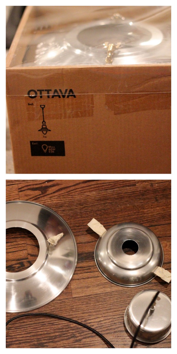 IKEA hack- how to turn an OTTAVA light into a copper barn pendant light