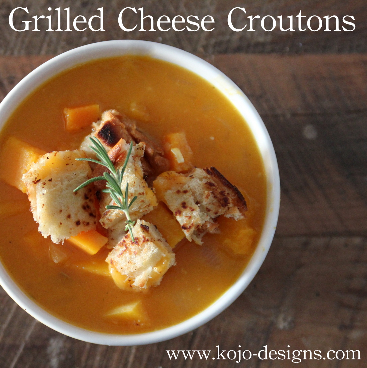 grilled cheese croutons for soup