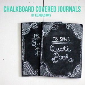 teacher appreciation gift idea- chalkboard covered journals