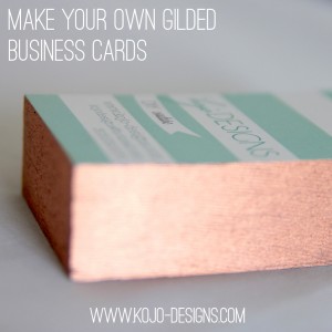 make your own gilded business cards