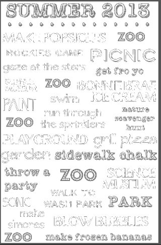 summer to do list poster