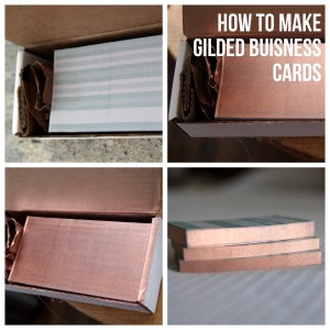 how to gild your own business cards