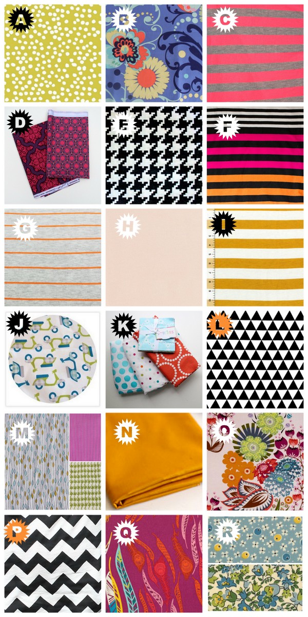 fabric matching giveaway- win 24 yards of fabric from your favorite sewing bloggers!