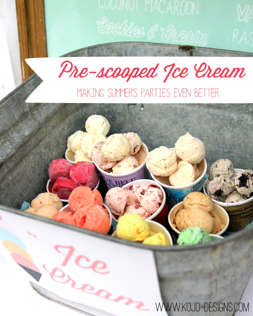 how to prescoop ice cream for your next summer soiree