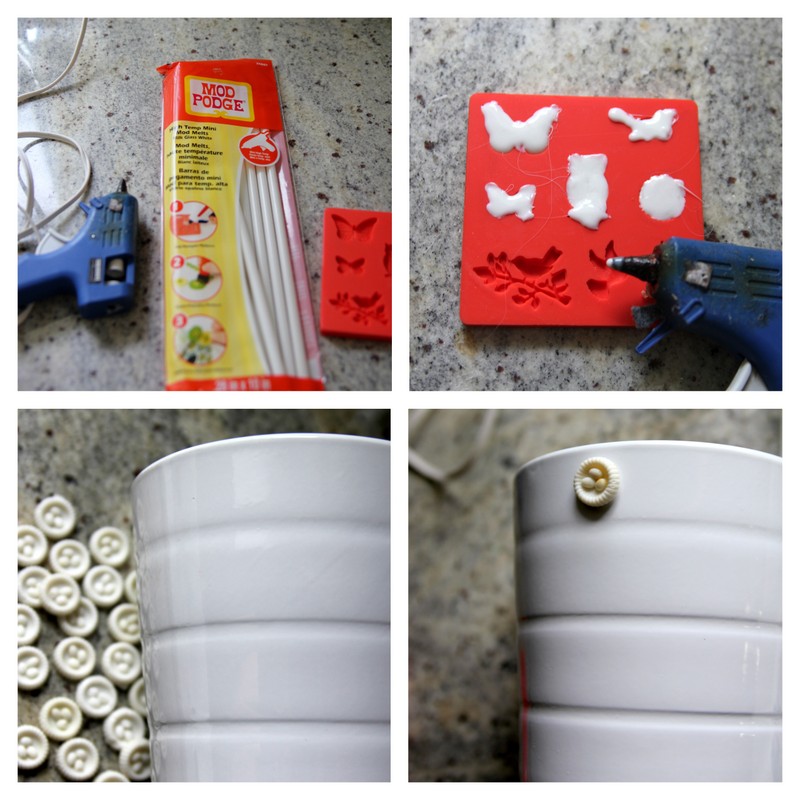 how to transform a basic planter with mod podge melts and spray paint