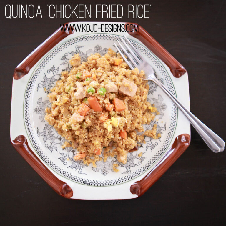 healthy recipe- quinoa chicken “fried rice”