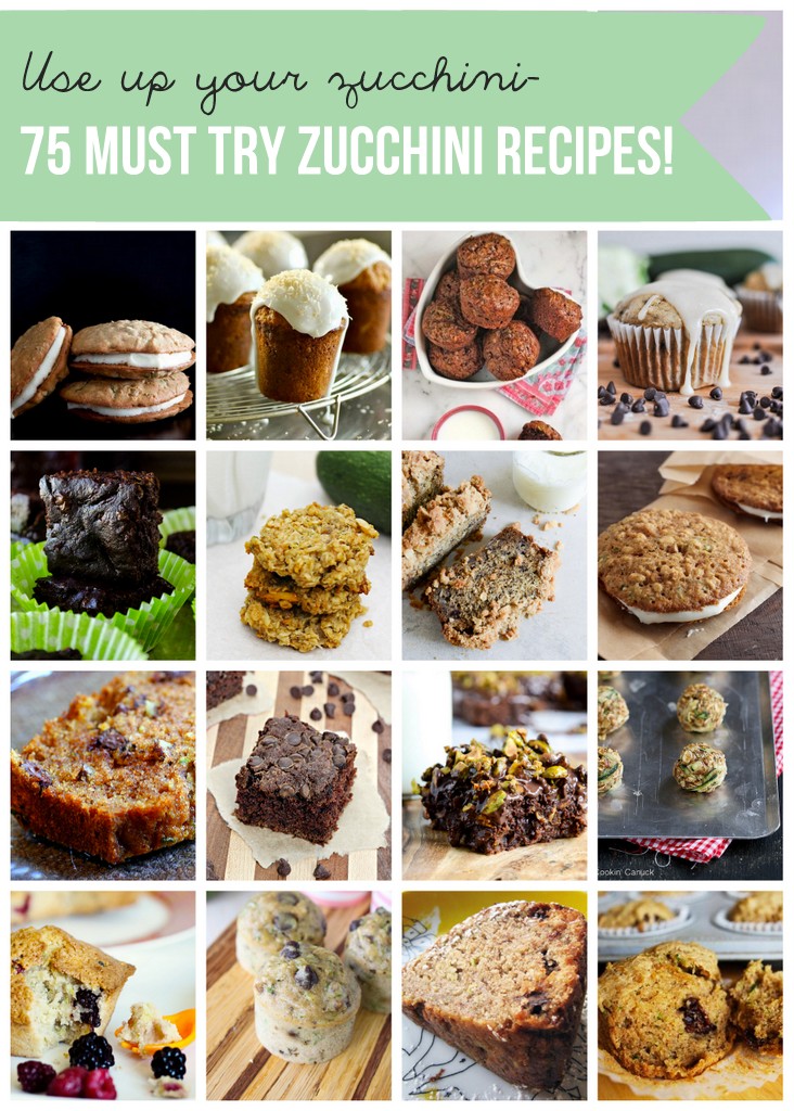 75 must try zucchini recipes- use up your zucchini!