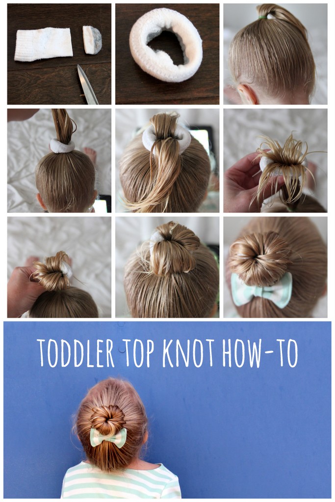 toddler top knot (aka ballerina bun) tutorial