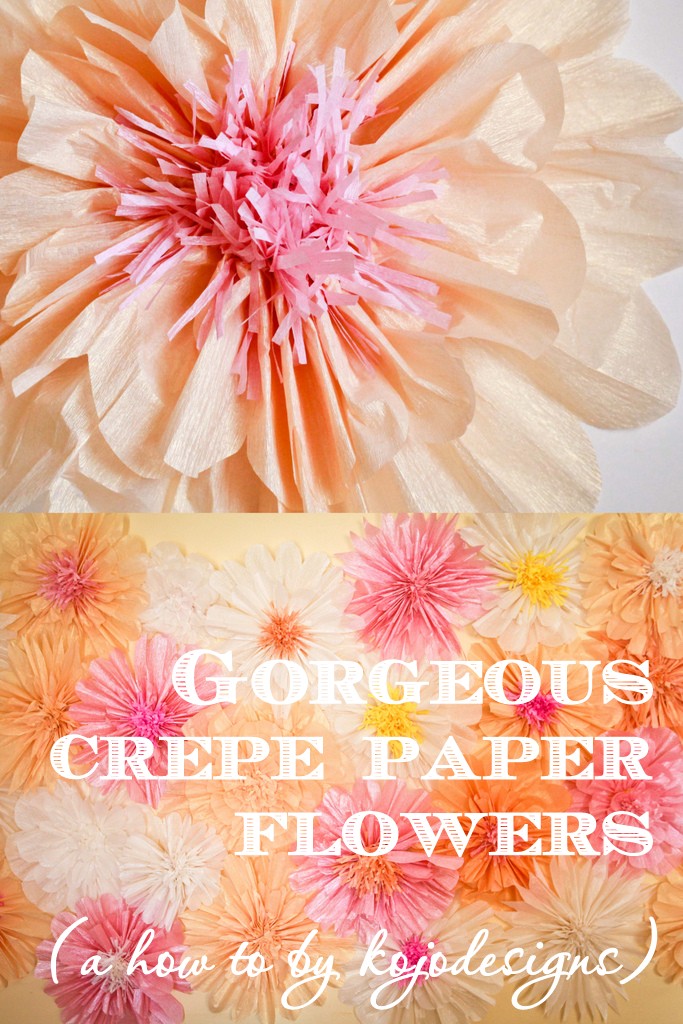 how to make gorgeous, BIG crepe paper flowers