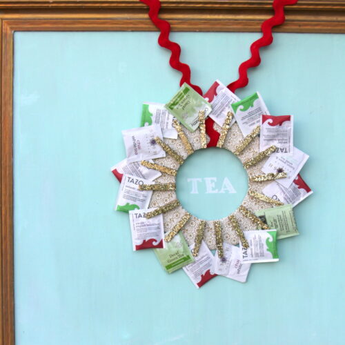 tea wreath handmade gift