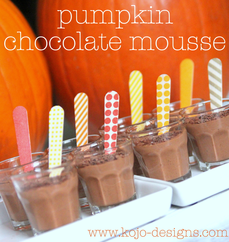 skinny treat recipe- pumpkin chocolate mousse