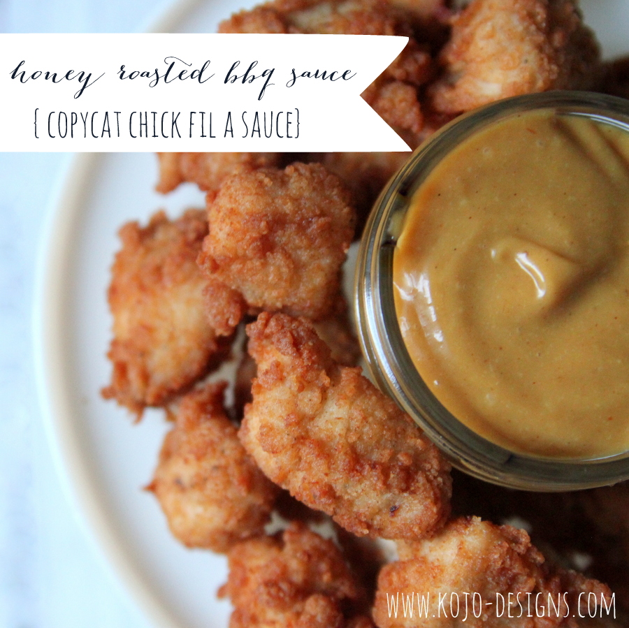 make your own honey roasted barbecue sauce (aka chickfila sauce!) with this simple recipe