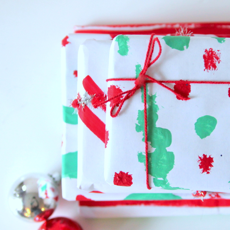 handmade painted wrapping paper