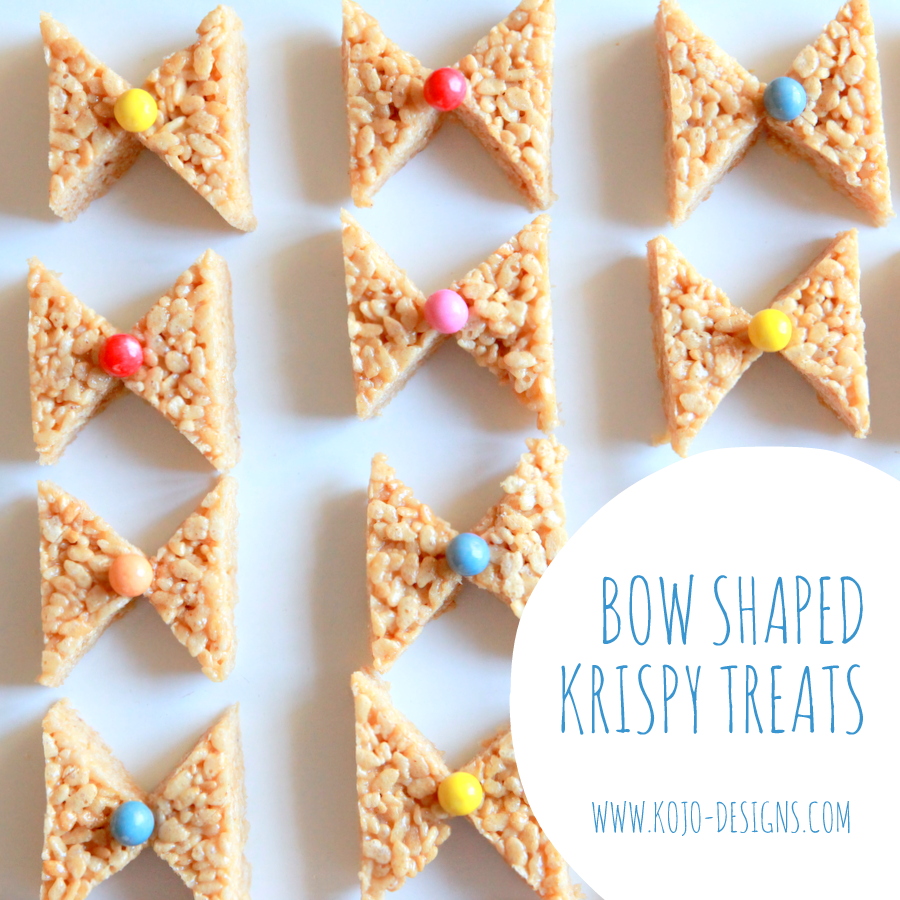 how to make bow shaped rice krispy treats