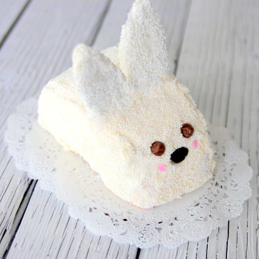 snow bunny party smash cake