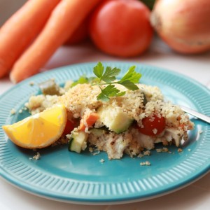the perfect intro to fish- this mild white fish and veggie recipe is my plan to help our kids love eating fish!