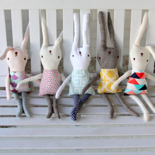 DIY bunny softies