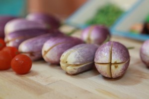 stuffed baby eggplant
