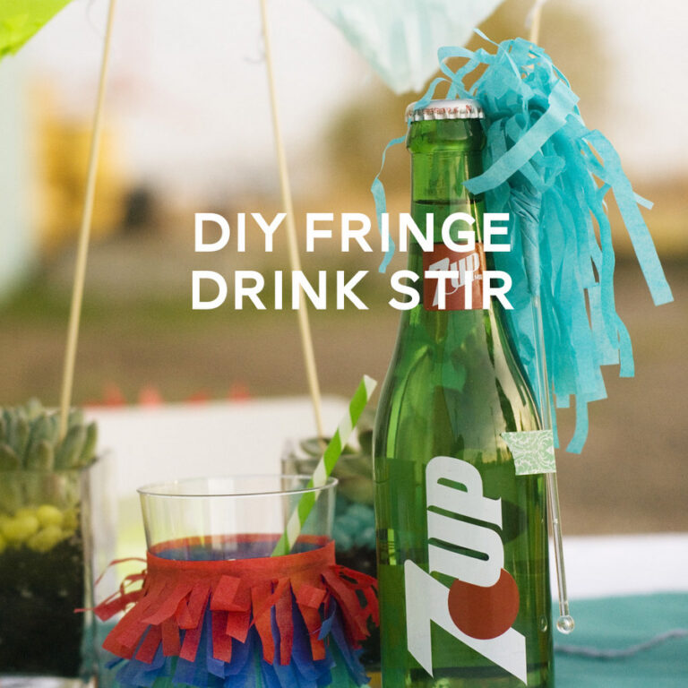 DIY fringed drink stirrers for a summer fiesta