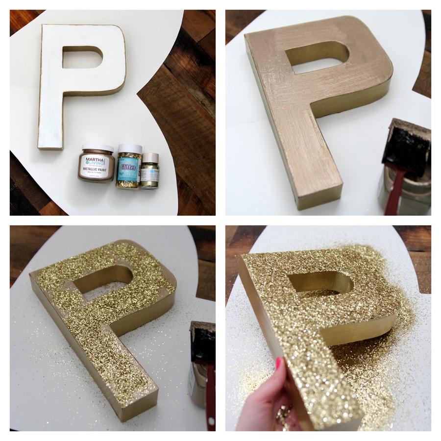 how to make a glitter covered, sparkly monogram