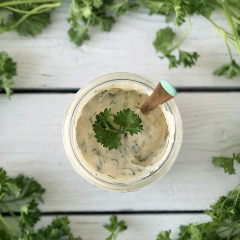 homemade paleo ranch recipe with fresh herbs- once you try this, all other ranches will be ruined forever