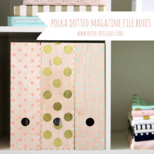 DIY file folders- add gold foil stickers or polka dotted paint for an easy office project