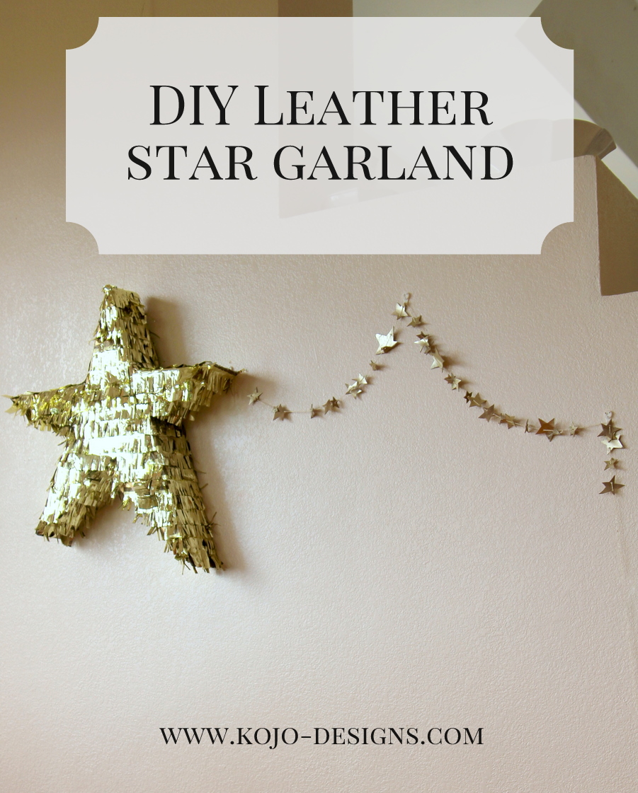 DIY leather star garland