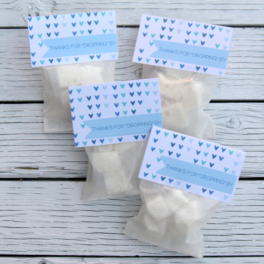 marshmallow favors for a cloud themed baby 'sprinkle'
