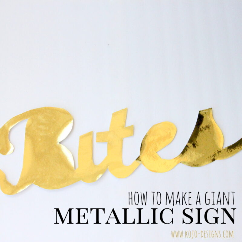 how to make a giant metallic sign