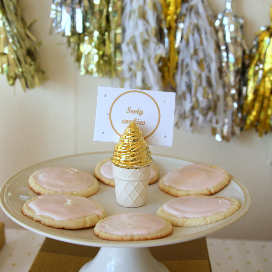 knock off swig cookies, sparkle party