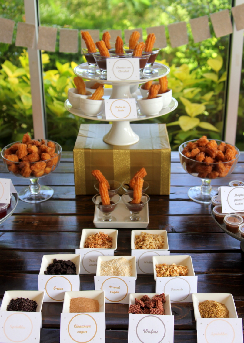 the yummiest churro station (the perfect addition to any party or shower!)