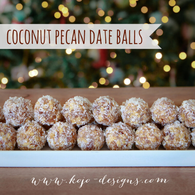 coconut pecan dateballs