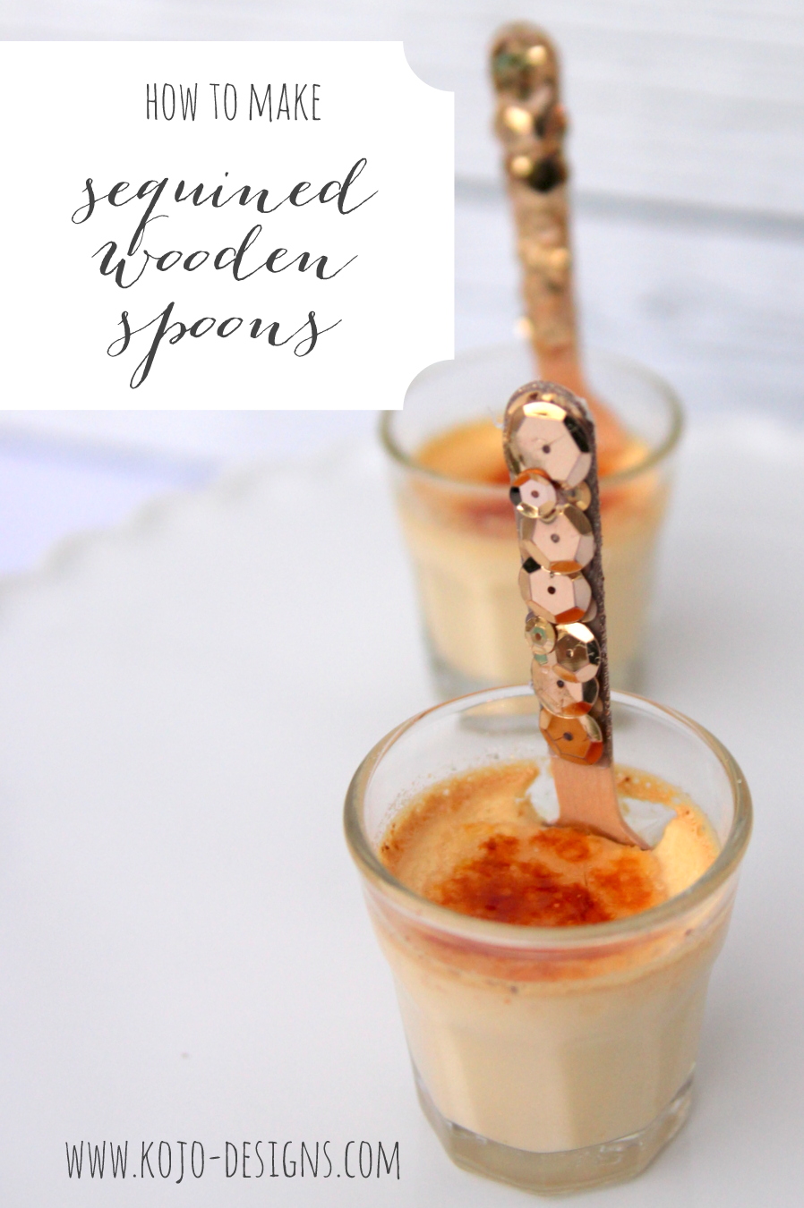 how to make sequin covered wooden spoons