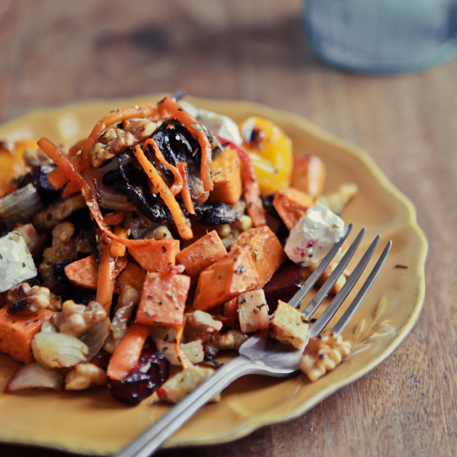 vegetable root salad: my whole30 go-to meal 