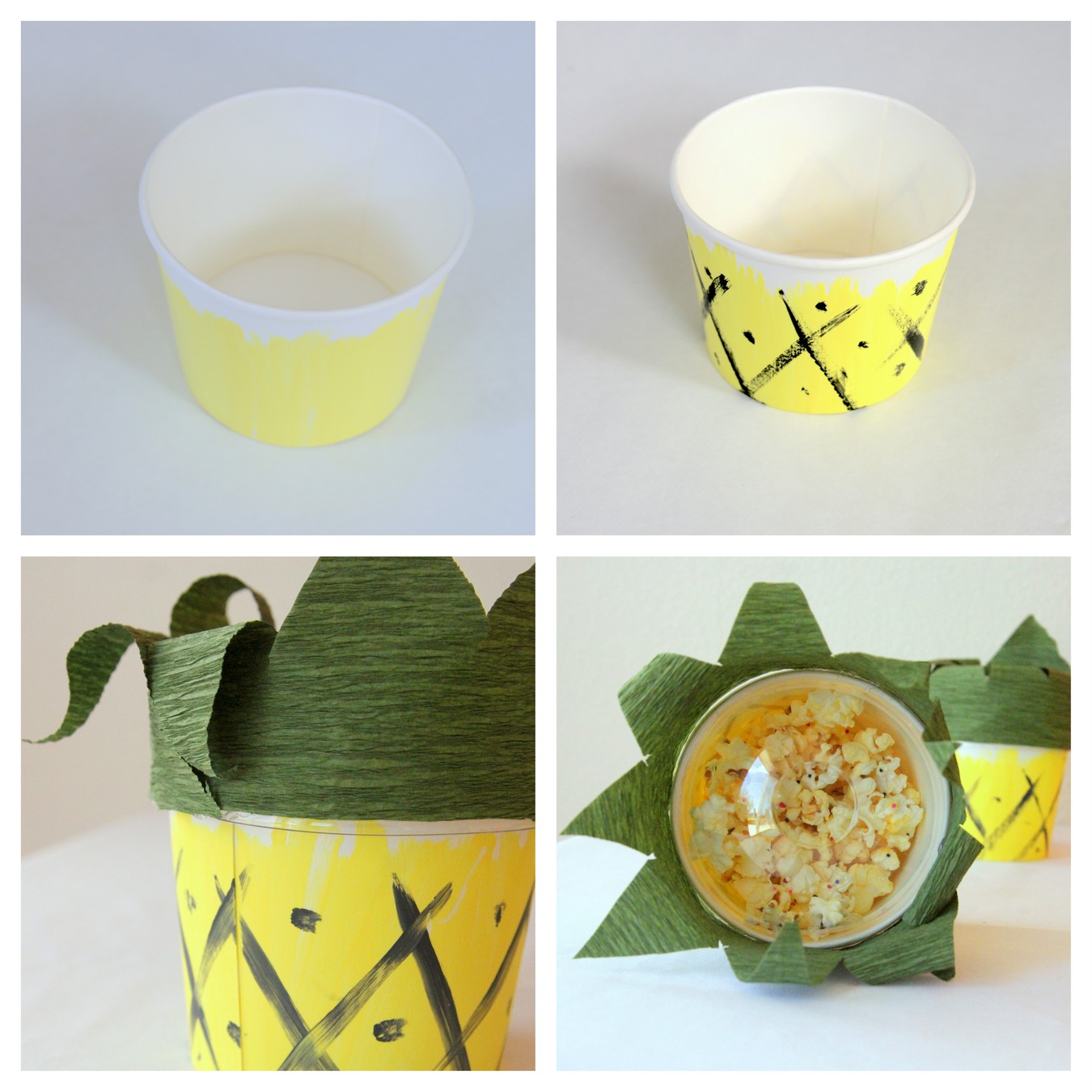 Luau food ideas- these DIY pineapple treats cups are the perfect addition to any luau (or Endless Summer party!)