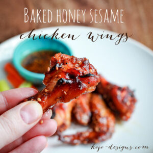 baked honey sesame wings