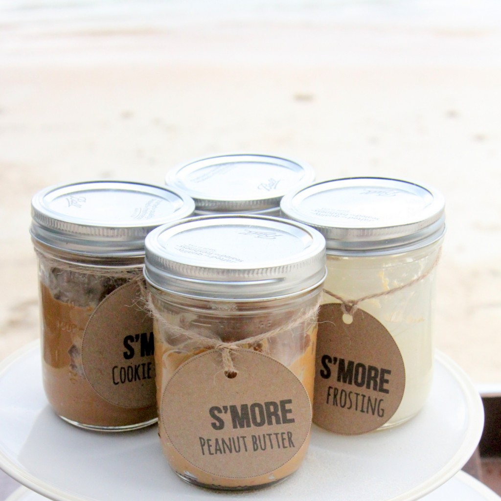 This S'mores Bar is the perfect dessert table- it'd word as a treat table at a party, a wedding dessert table, even a food station at a baby shower!