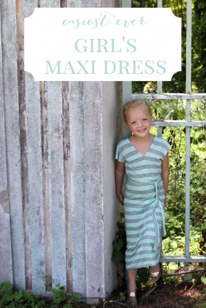 This sweet girls' maxi dress is not only absolutely darling, it is such an easy sew! In fact, if you have jersey on hand, you could whip one up during nap time today!
