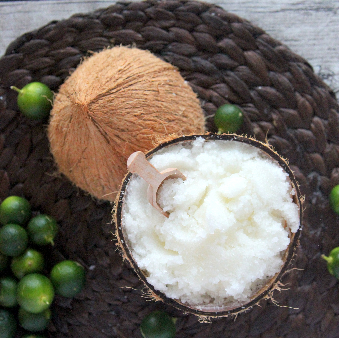the perfect compliment to a DIY pedicure- homemade coconut key lime sugar scrub (bonus- it smells like summer in a jar!)