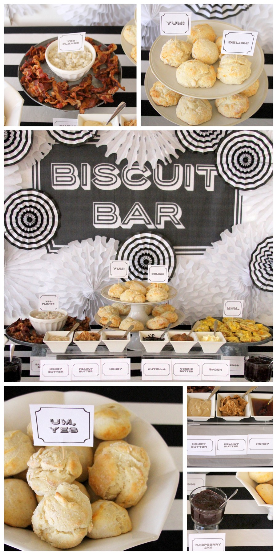 the best brunch station- a biscuit bar with all the fixins'