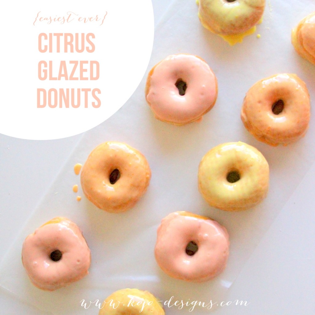 Semi homemade citrus glazed donuts. These look so delicious! And so easy!